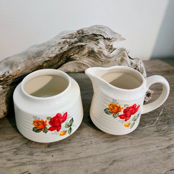 3 For 55 👍🫶 Mid Century Modern Floral Ceramic Cream & Sugar Jugs - Picture 3 of 5